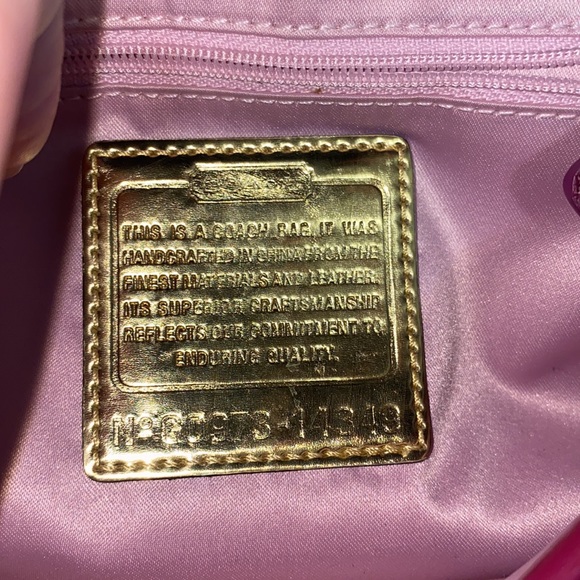 Stunning Coach Satin Evening Bag with Gold Ball Chain - Picture 6 of 6